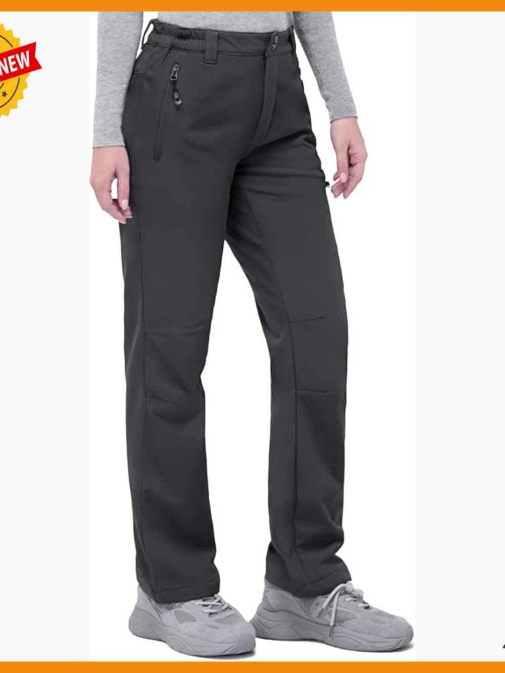 Fleece-Lined Waterproof Hiking Pants for Snowboarding Skiing Outdoor Activities